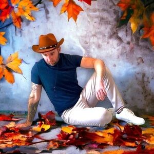 Express Dark Blue V-Neck Short Sleeve Shirt - Large